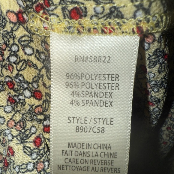 Max Studio Ruffled Yellow Floral Wrap Dress XL - Picture 5 of 5